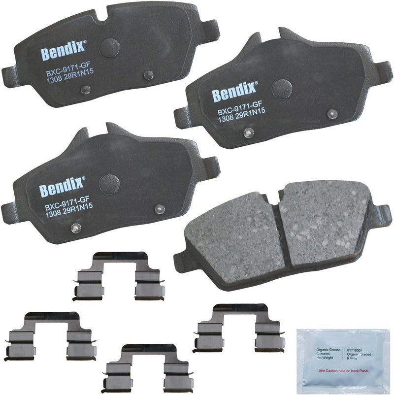 Bendix بطانات الفرامل الأمامية السيراميكية Priority1 CFC1308 لسيارة ميني كوبر 2024-2007 - Image 1